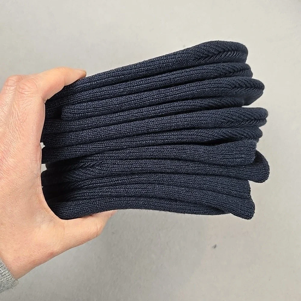 Lot Of 11‎ Navy Port & Company CP94 Unisex Knit Navy Beanies 100% Acrylic